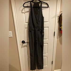 Black Suede Jumpsuit